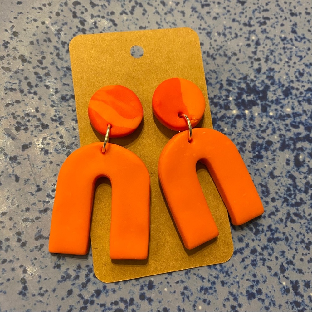 Handmade Clay Earrings - Fire & Ice Series - Picture 10 of 11